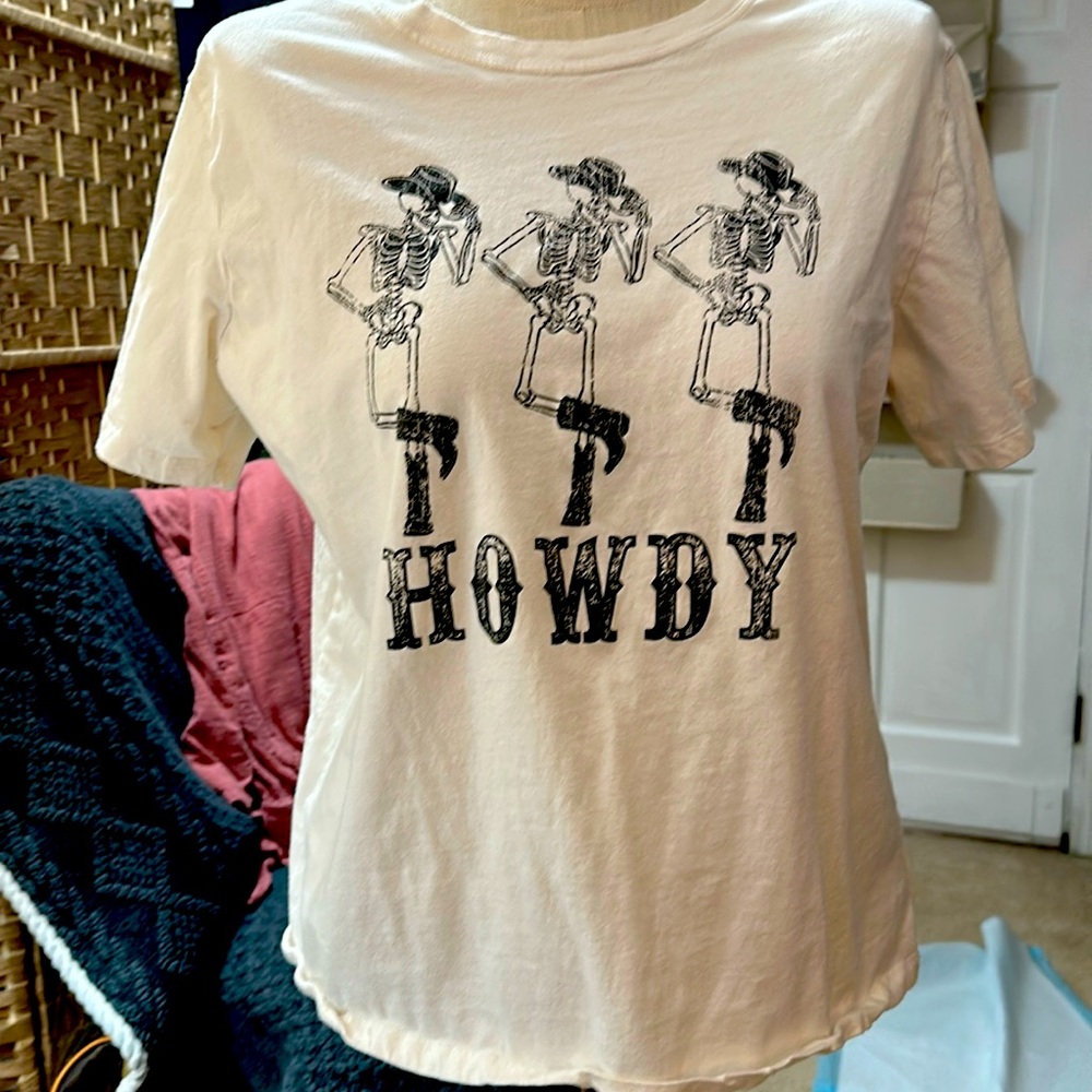 Howdy by goody two sleeves T shirt